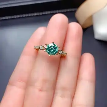 Uus 925 Hõbe Sõrmus Mikro-Mosaiigid, Roheline Simulatsiooni Teemant Sõrmus Naine Võlu Ehted Kingitus