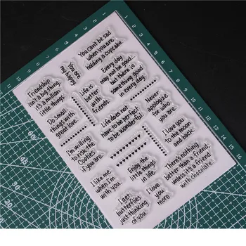 Läbipaistev Silikoon Selge Kummist Tempel Lehel Klammerduvad Scrapbooking DIY Armas Muster fotoalbumi PaperCard Decor sõna Text Stamp