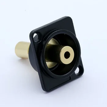 1tk Gold Metal Puhul 3,5 mm Emane Jack, Jack Laiendatud Audio Pistik 3.5 Jack Kõrvaklappide DIY Sirge Adapter Panel Mount