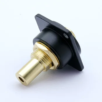 1tk Gold Metal Puhul 3,5 mm Emane Jack, Jack Laiendatud Audio Pistik 3.5 Jack Kõrvaklappide DIY Sirge Adapter Panel Mount