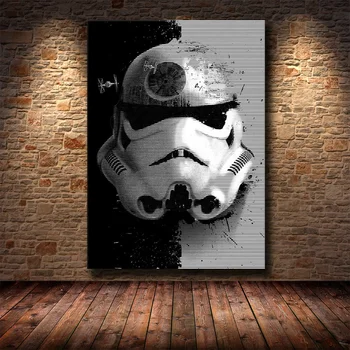 Pop Art Star Wars Stormtrooper Lõuend Kunsti Maalid Graffiti Art Plakat ja Print Seina Art Pilt elutuba Kodu Kaunistamiseks
