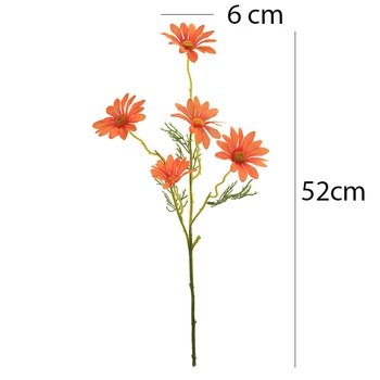 52cm Mini Daisy tehislilled Kimp Mitte-Riie Lill tehislilled kõrge kvaliteedi valentines kodu kaunistamiseks
