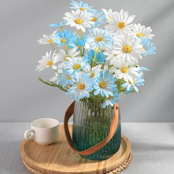 52cm Mini Daisy tehislilled Kimp Mitte-Riie Lill tehislilled kõrge kvaliteedi valentines kodu kaunistamiseks