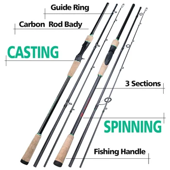 Sougayilang Baitcasting Rod 1,8 M 2,1 M 2,4 M M Võimsus Meelitada Rod Casting Spinning Jagu 3 Ultra Kerge Paat Meelitada Õngeritv