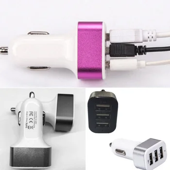 Auto Akulaadija 3-Port USB Universaalne Auto Kiire Laadimine 12V 24V USB Laadija IPad, IPhone, IPod, Mobiiltelefoni USB Toitega Seadmed