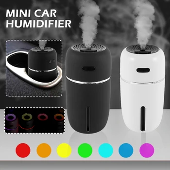 Õhu Niisutaja 300ml Ultraheli Aroma eeterlik Õli Hajuti Mini USB Udu Tegija Aroomiteraapia, Värviline Valgus Auto Koju