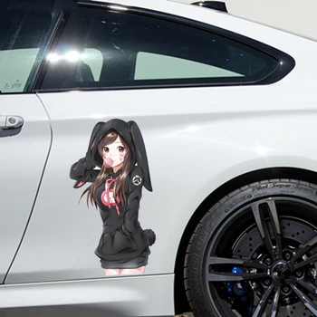 Isiksuse Loovuse DVA Seksikas Tüdruk, Autode Kere Kleebis Seksikas Anime Tüdrukud Decal Aknas Mootorratta PVC Auto Kaunistamiseks