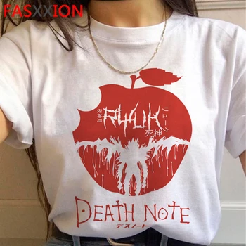 Death Note t-särk meestele, graafiline tees vabaaja paar riided tumblr ulzzang top tees tshirt valge t-särk tumblr