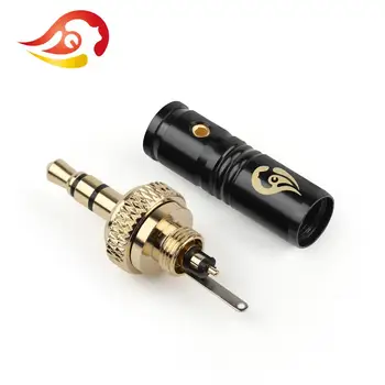 QYFANG 3,5 mm 3 Masti Stereo Audio Jack Kõrvaklappide Pistik Metallist Adapter kullatud Traat Ühenduspesa D11 D16 B03 P03 HiFi Kõrvaklapid