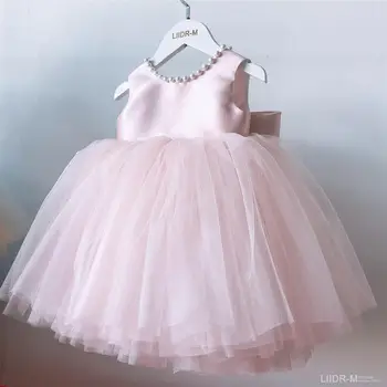 2021 Uus korea Stiilis Roosa Tüdrukute Kleit Sünnipäeva Pettiskirt Laste Tulemuslikkuse Printsess Kleit