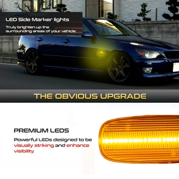 2Pc Dünaamiline Kollane LED-pidurituled Kerge Tuan Signaal Lamp Toyota Prius Kluger Soovi RAV4 Altezza Crown Land Cruiser Isis Lexus