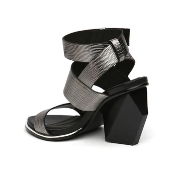 Naiste Sandaalid on naturaalsest Nahast Kõrge Kontsaga kingad Kummaline Kanna Gladiaator Sandal Kingad Naine Jalatsid HL59 MUYISEXI