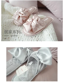 Uus mood Satins silk Vibu peep varba kodus sussid naiste Sandaalid Korea Tõsta Kohta kingad naistele magamistuba sussid varbavahed TX32003