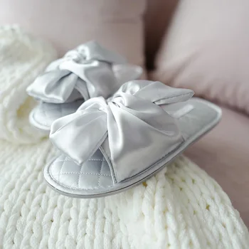 Uus mood Satins silk Vibu peep varba kodus sussid naiste Sandaalid Korea Tõsta Kohta kingad naistele magamistuba sussid varbavahed TX32003