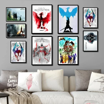 Täiuslik JL Dragon Age 3 Inkvisitsioon Mäng, Kunst, Plakat Seina Pilt Plakatid Home Decor seina kleebised