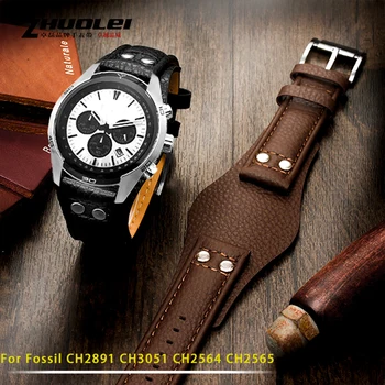 Fossiilsete CH2891CH3051 CH2564 CH2565 watch band mensHigh qualit Ehtne Nahk Watch band 22mm rihm Koos matt nahast käevõru