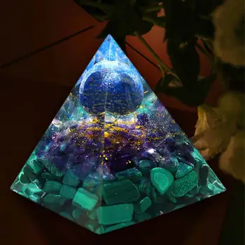 Hot Müüa Käsitööna Lapis Lazuli Kera Orgone Püramiid Ametüst Malahhiit Crystal Healing Orgonite 60mm Kodu Kaunistamiseks