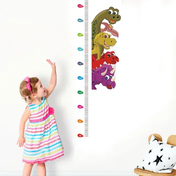Loominguline DIY Tapeet Mood Armas Väike Dinosaurus Lapse Kõrgus PVC Kleebis Seinale Kleebis elutuba Teenetemärgi Tüdruk, Poiss, Lapsed