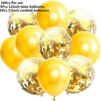 10tk/palju Segu Rose Gold Konfetit Lateks Õhupallid Sünnipäeva ation Lapsed Täiskasvanud Metallik Heelium Õhupalli Ball Pulmapidu Decor