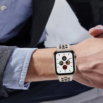 Rihm Apple Watch Band 44mm 40mm Sport bänd 42mm 38mm Silikoon watchband käevõru tarvikud iwacth seeria 5 4 3
