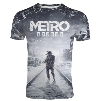 Metro Exodus 3D Trükitud T-Särk Populaarne Mäng Stiilis Meeste ja Naiste Cosplay Streetwear O-Kaeluse, Lühikeste Varrukate Tshirt Mood T-Särk Tops