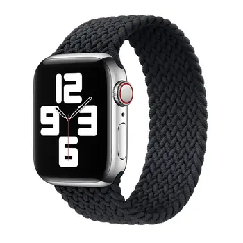 Uusim Süsi Põimitud Soolo Aasa watch band Apple Vaata 1 2 34 5 6 iwatch 38mm 42mm 40mm 44mm nailonist rihm watchbands