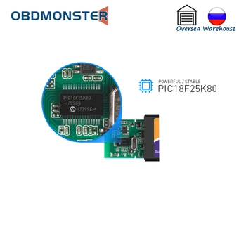 ELM327 V1.5 OBD2 Scanner PIC18F25K80 ELM327 Bluetooth-Auto Diagnostika Tööriist Android OBDII-Koodi Lugeja Bluetooth Adapter 1.5