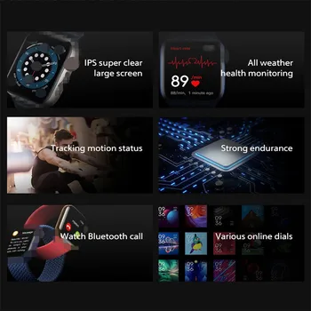 T500+ Smart Watch Seeria 6 Bluetooth-Helista Südame Löögisageduse Monitor Full Touch Screen Mehed Naised Sport Smartwatch