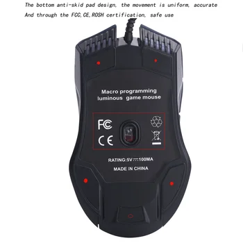 Uusim G4 USB Juhtmega Hiirt, RGB Telk Makro Programmeerimine Gaming Mouse Arvuti välisseadmete Sülearvuti Office Video Mängu