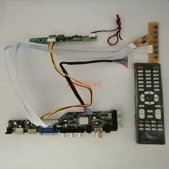 DVB-T2/T, DVB-C 3663 TV Monitor Komplekt LM215WF4 LCD LED Ekraan, HDMI+VGA+USB+TV Töötleja Juhatuse Juhi