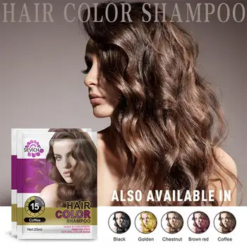 25ml Šampoon Kauakestev Juuste Ravi Värvikas Looduslik Juuste Värvimise Šampoon Hair Salon