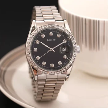 Mood Teemant Naiste Kellad Roostevabast Terasest Materjali Quartz Watch Must Kella Dial Läbimõõt 38mm