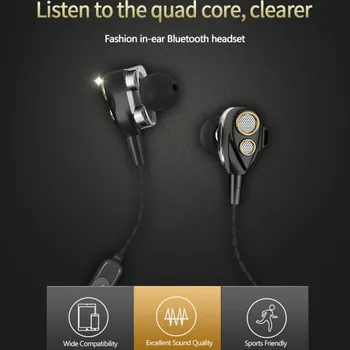Universaalne TF Kaart Dual Juhi Super Bass Peakomplekt Bluetooth Sport Kõrvaklapid Käed-vaba Peakomplekt Koos Mikrofoniga Tahes mobiiltelefoni