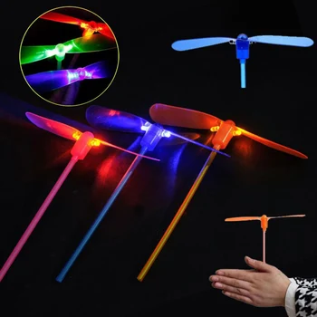 Helendav Bambusest Dragonfly Väljas Öösel Mängu Mänguasja Lapsele Lapsed Koos LED