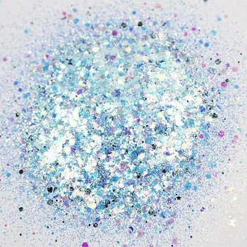 1bag(50g) Holo Iridescence-Paksu Glitter Merineitsi Mix Suurus ja Mudel, Litrid Küünte Art Mirage Maniküür Litrid~12COLORS