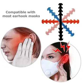 1tk Näo Mask Kõrva Konksud Laiendamine Lukk Reguleeritav Earache Kinniti Anti-Slip Mask Kõrva Haarde Laiendamine Konks Maskid Luku Hoidja