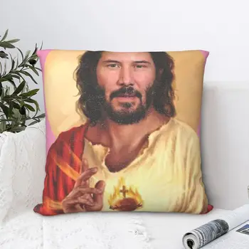 Saint Keanu Reeves Padi 3D Print Meem Jeesus Johannese Taht Visata padjapüür Diivan Kohandatud Padjapüür Home Decor