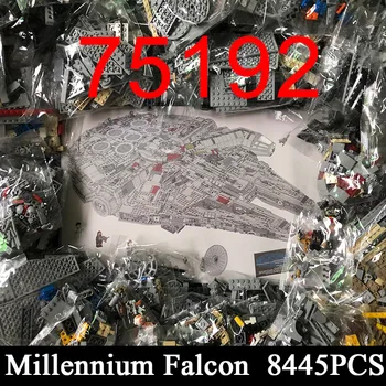 8445PCS Star Kava ehitusplokid 75192 05132 kollektsiooni Tellised Ülim Millennium Falcon Mudel 05132 Star Laeva Lastele, Mänguasjad, Kingitused