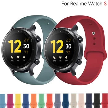 Silikoon Bänd Realme Watch S/S Pro Smart Watch Sport Käevõru Amazfit GTR 2 Haylou RT LS05S Randme Rihmad Correa Vöö