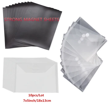 5*7-tolline Tugev Magnet Lehed & Plastic Kausta Kotid Seatud Storaging Lõikamine Sureb Omanikud Korraldaja Läbipaistvad Kotid 2021