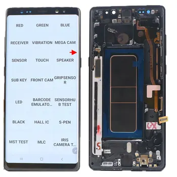 Algne AMOLED LISA 8 ekraaniga Samsung Galaxy Märkus 8 N950 N950F SM-N950A N950U LCD Ekraan Puutetundlik Digitizer Replacemen