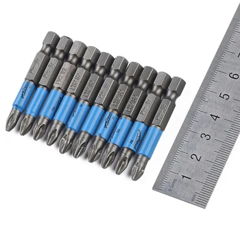 10tk Legeeritud Teras, Magnet 1/4 Tolli Hex Varre Anti Slip PH2 Risti Pea Impact Drill Screwdriver Bits puidutööstuse tööriistad