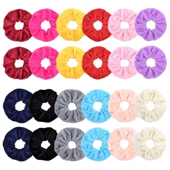 12Colors Korea Velvet Stirnband Samt Juuksed Scrunchie Elastsed Juuksed Ansamblid (Solid Color Peakatet Hobusesaba Omanik Juuksed Tarvikud