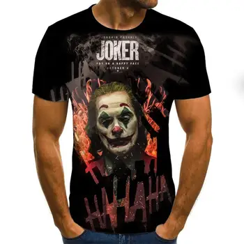 2021 hot-müügi Kloun 3D Trükitud T-Särk Meestele, Joker Nägu Mees tshirt 3d Kloun Lühikesed Varrukad lõbusad T-Särgid, Topid & Tees XXS-6XL