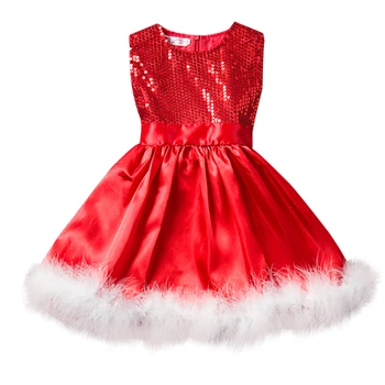 Jõulud Girl Dress Litrid Printsess Partei Tüdrukute Kleit Pulm Vestidos Punane Tutu, Lapsed, Riided, Laste Uue Aasta Kleidid