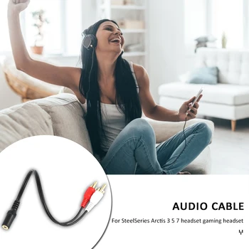 Uus 3,5 MM FemaleTo 2 RCA Male Stereo Audio Y Kaabel, kullatud Konnektor Ühendamiseks Mobiiltelefoni Väljundi Home Audio Süsteem