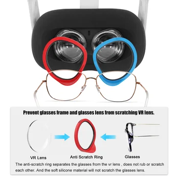 Anti-Scratch Ringi VR Prillid Objektiivi Kaitse Takistab Valguse-Lekib VR Peakomplekt Objektiiv Oculus Quest 2/Quest/Mõra S/Go