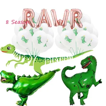 8Season Dinosaurus Cartoon Õhupalli Baby Shower Latex Balloon Laste Pool, Autod, Mänguasjad, Roheline Lateks Jungle Poole DIY Teenetemärgi