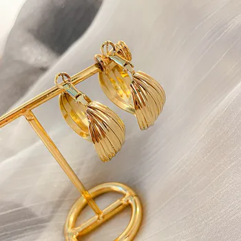 FYUAN Golden Ring Hoop Kõrvarõngad Naistele Bijoux Geomeetriline Kõrva Lukk Kõrvarõngad Avaldus Ehted Kingitused