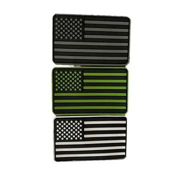 1tk 5X8cm PVC-Ameerika Lipp, Logo ja Triibud Velcro 3D Ristküliku Tikandid Taktikaline Plaaster Armband Õlal Embleem Väljas Tarvikud